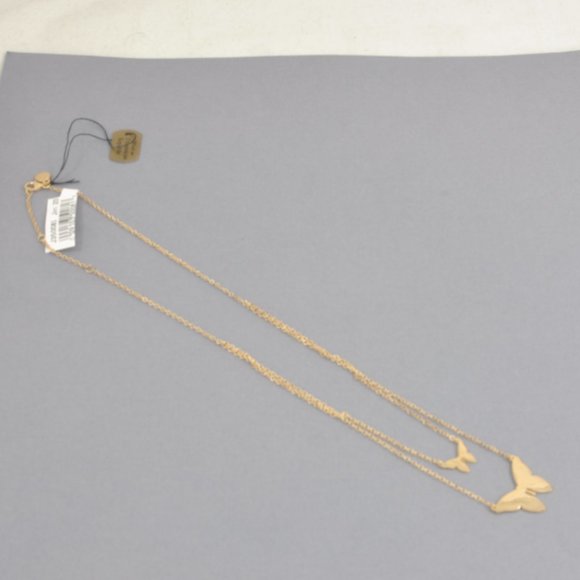 NWT JZ by Jennifer Zeuner Sterling 18K Plated Butterfly Necklace - Picture 2 of 3